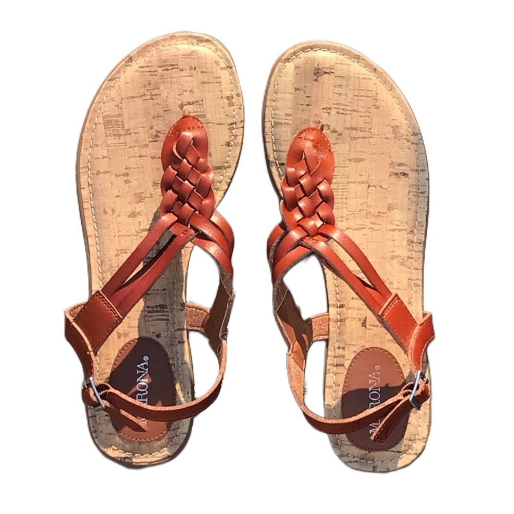 NWOT Merona Size 8 Brown Braided Sandals